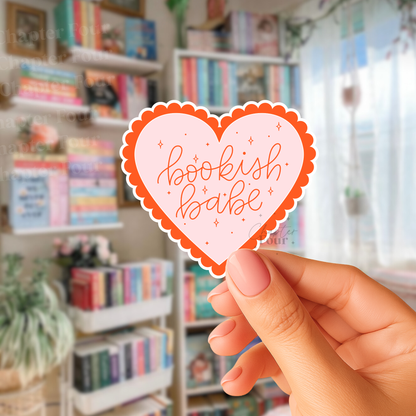 Bookish Babe Heart Sticker