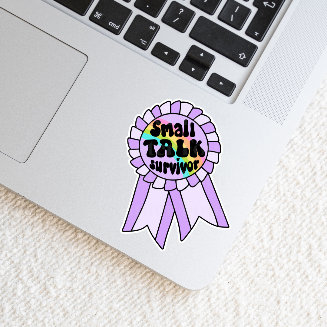 Small Talk Survivor Ribbon Sticker