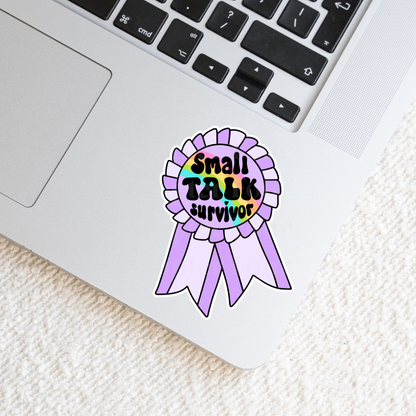 Small Talk Survivor Ribbon Sticker