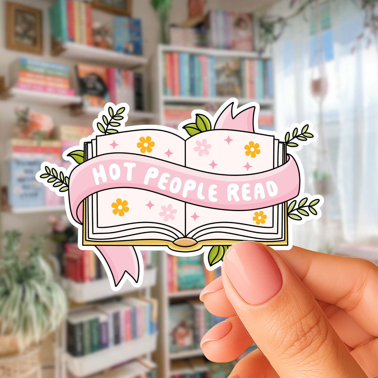 Hot People Read Sticker