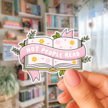 Hot People Read Sticker