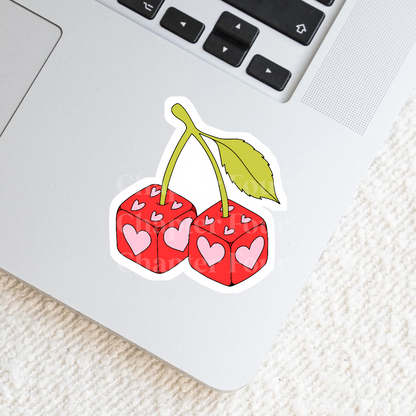 Cherry Dice Sticker