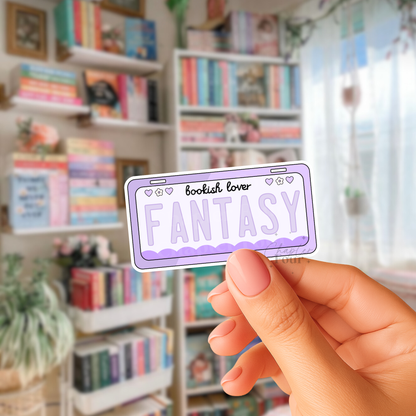 Book Lover Fantasy Plate Sticker