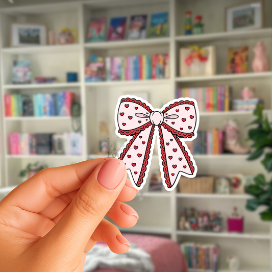 Valentine Bow Sticker