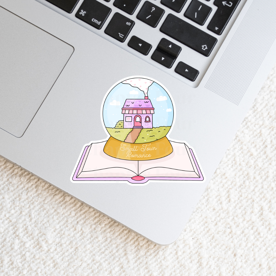 Small Town Romance Globe Sticker
