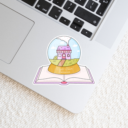 Small Town Romance Globe Sticker