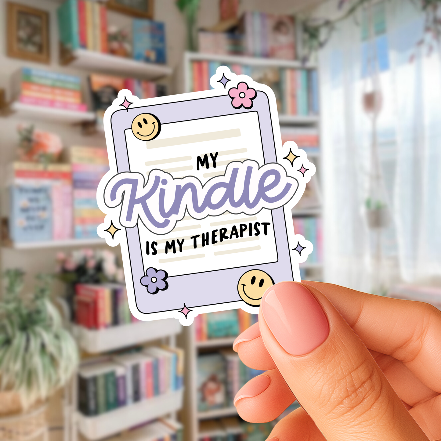 My Kindle Is My Therapist Sticker