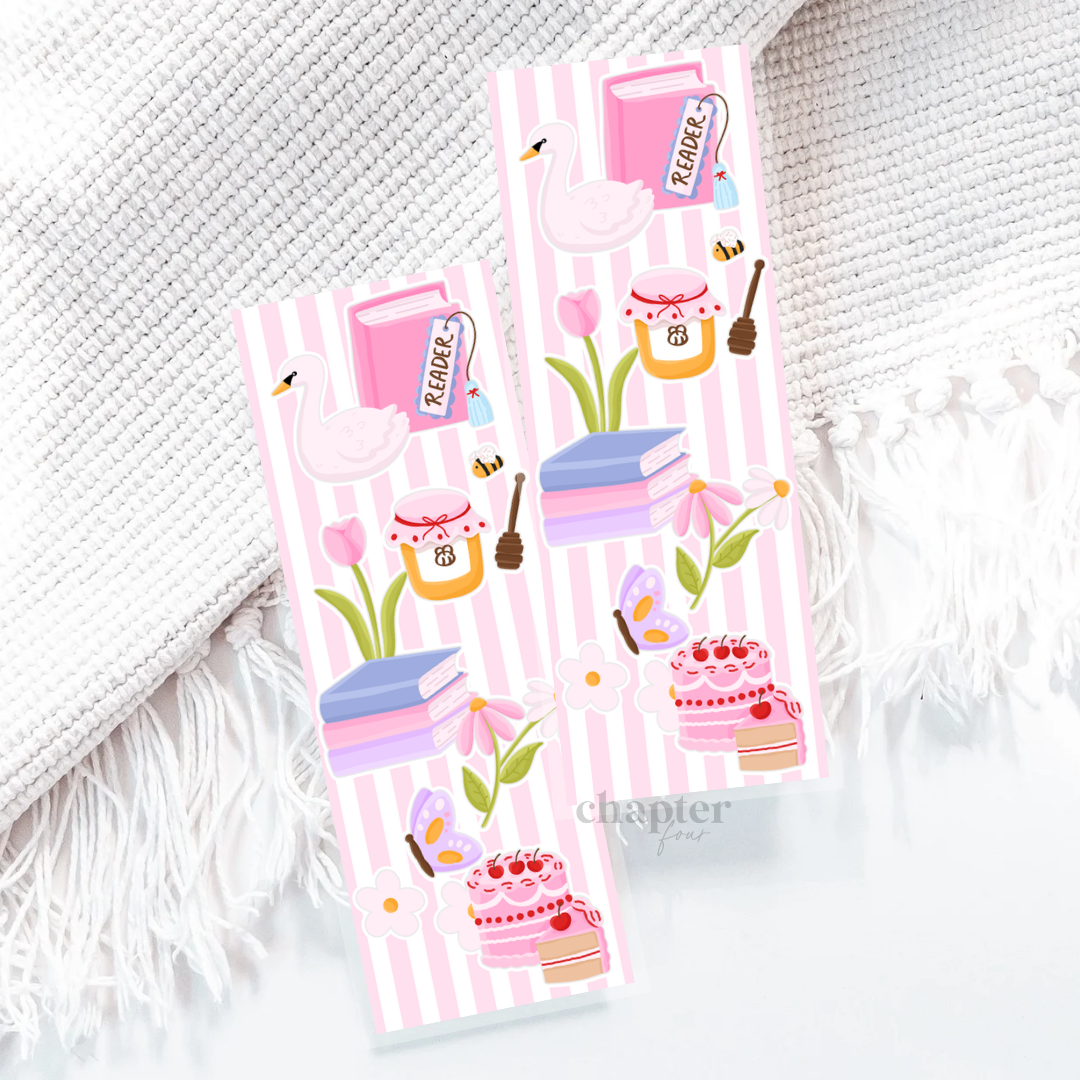 Spring Reader Collage Bookmark