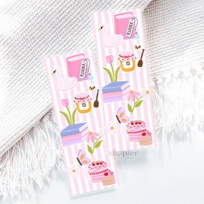 Spring Reader Collage Bookmark