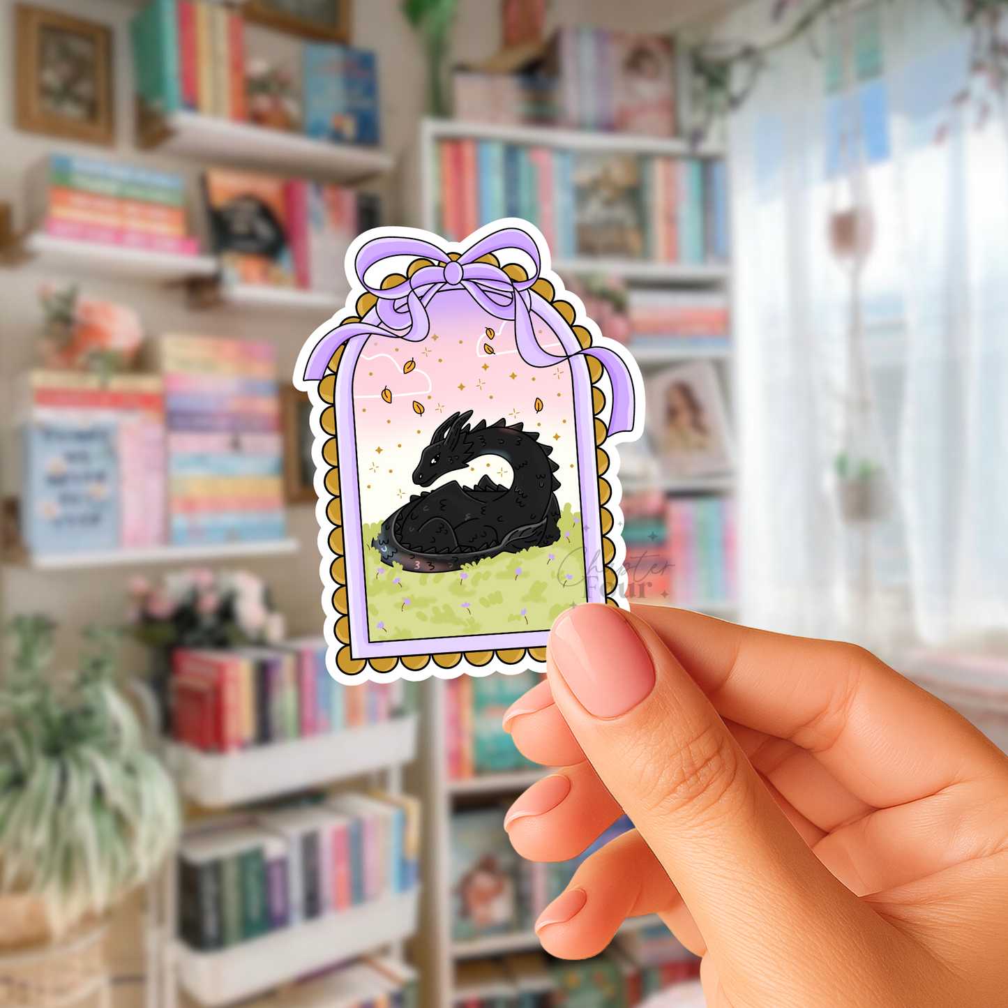 Fantasy Dragon Framed Sticker