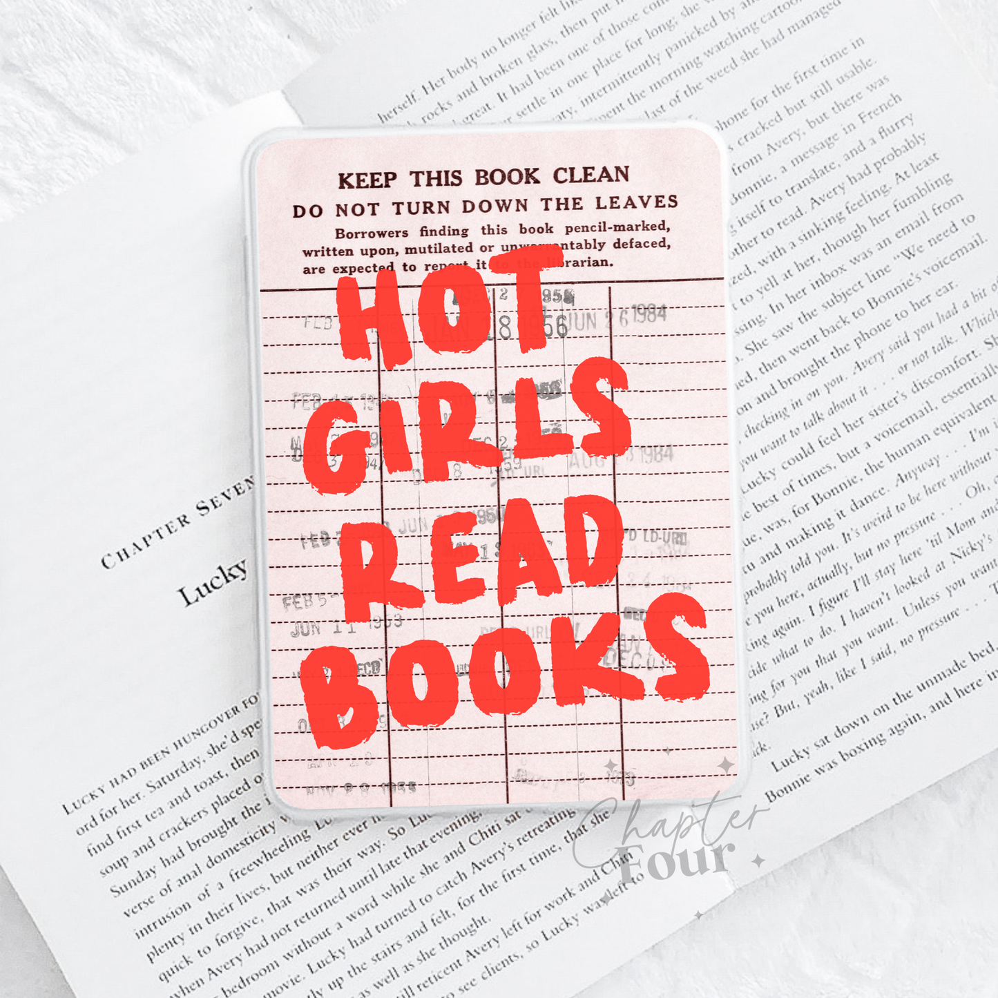 Hot Girls Read Books E-Reader Insert