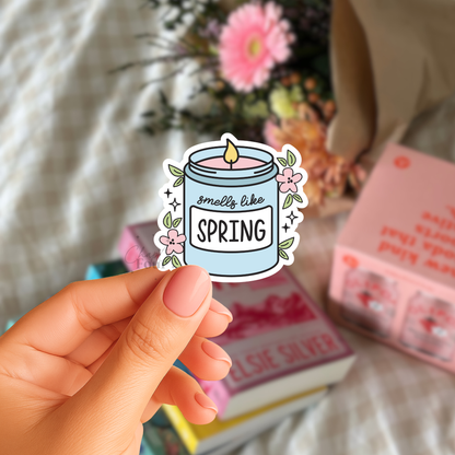 Smells Like Spring Candle Sticker