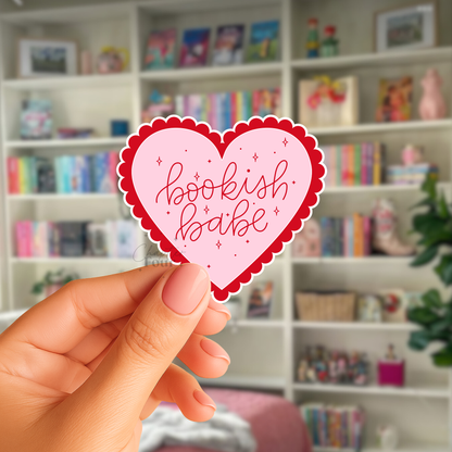 Bookish Babe Heart Sticker