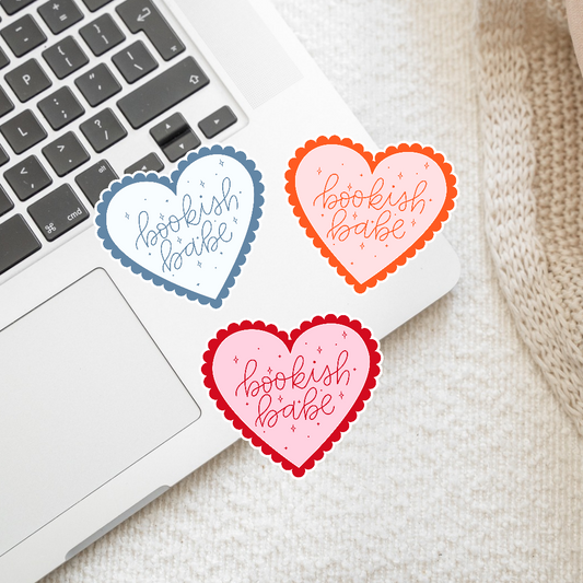 Bookish Babe Heart Sticker
