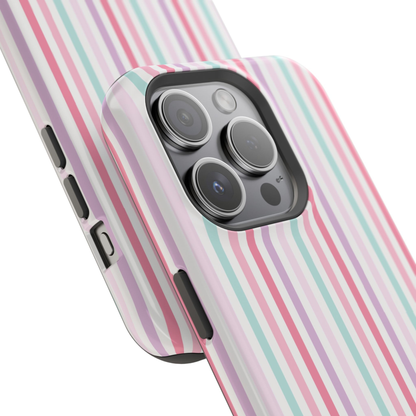 Summer Stripes Phone Case | Magnetic Compatible, Dual Layer Protection