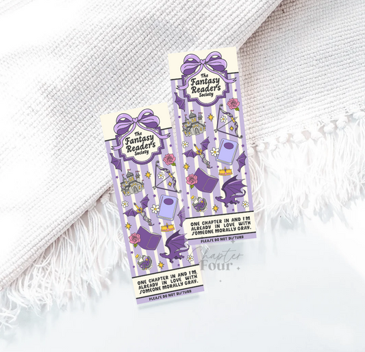 Photo of two fantasy-themed bookmarks on a textured white surface