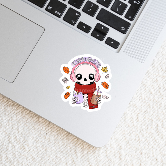 Ready For Fall Skeleton Sticker