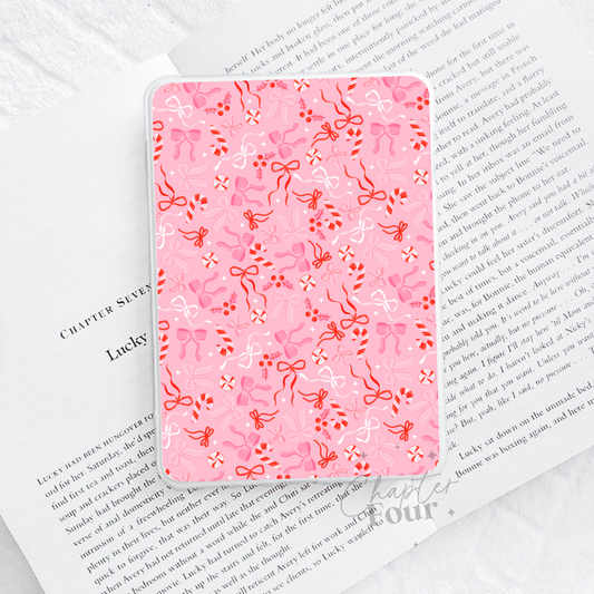 Pink Candy Canes & Bows E-Reader Insert