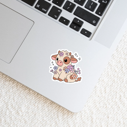 Flower Cow Sticker
