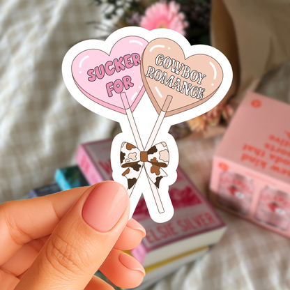 Sucker For Cowboy Romance Sticker