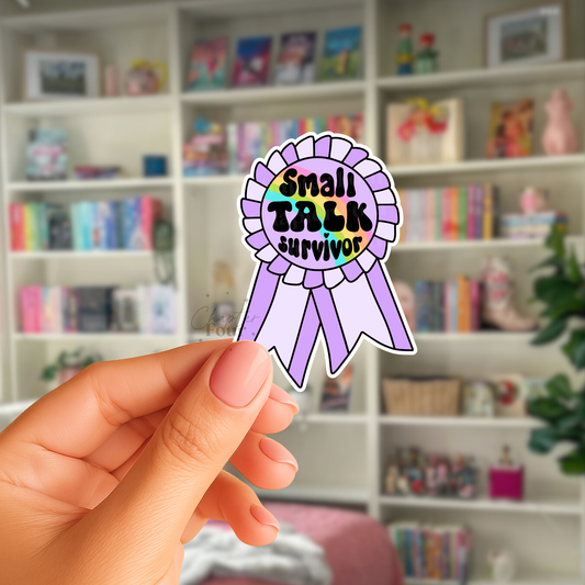 Small Talk Survivor Ribbon Sticker