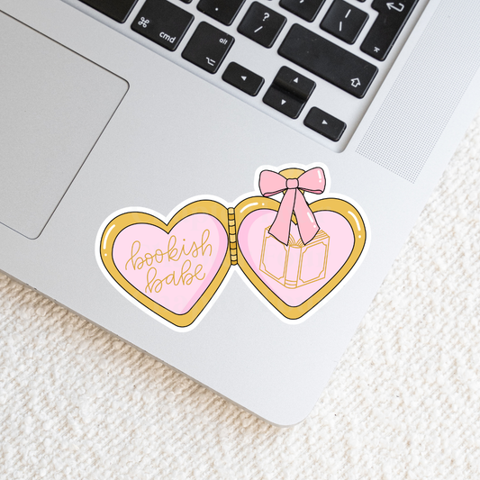 Bookish Babe Locket Sticker