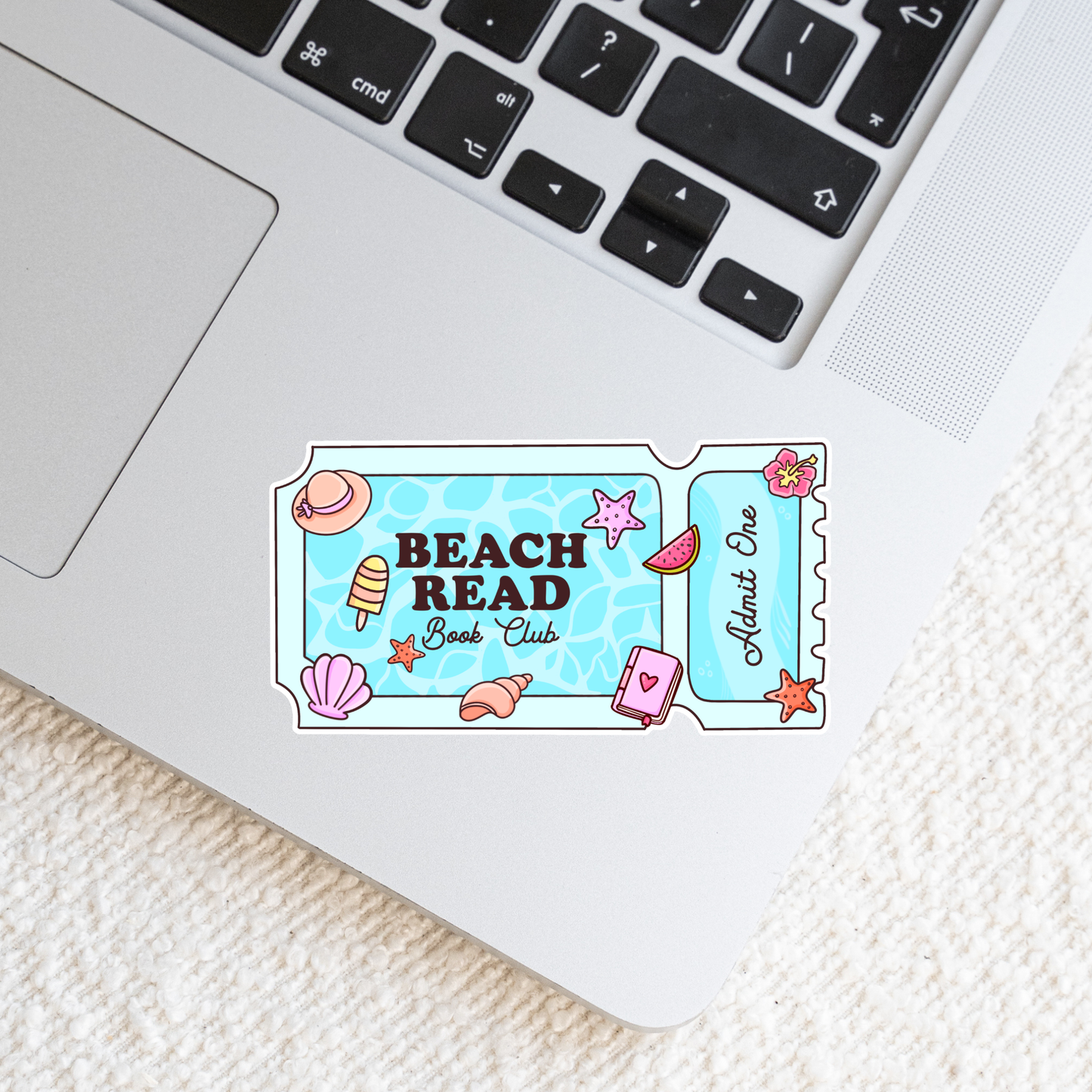 Beach Read Book Club Ticket Sticker
