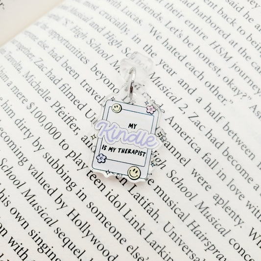 My Kindle Is My Therapist Dust Plug Charm