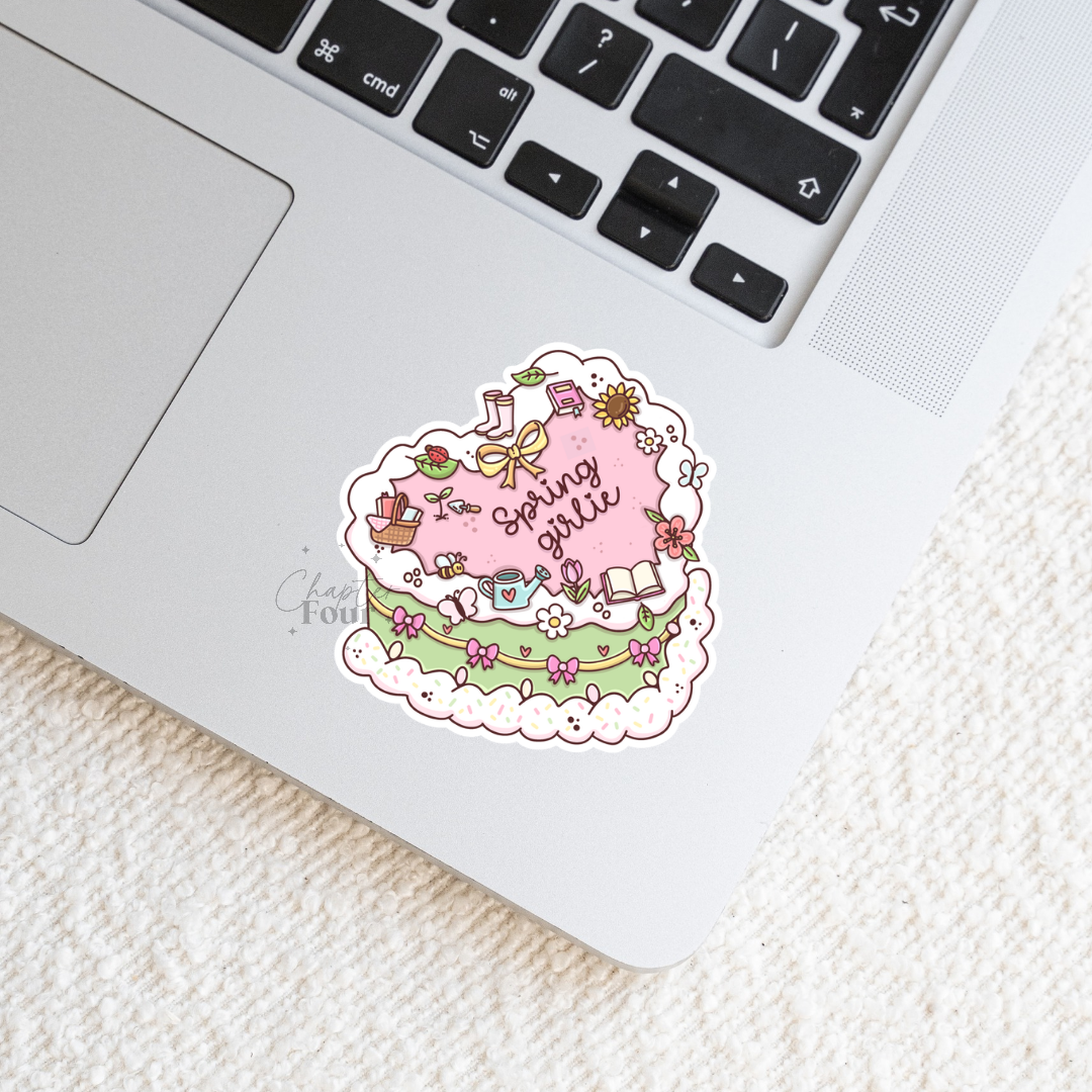 Spring Girlie Cake Sticker