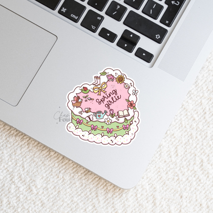 Spring Girlie Cake Sticker