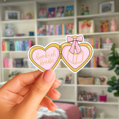 Bookish Babe Locket Sticker
