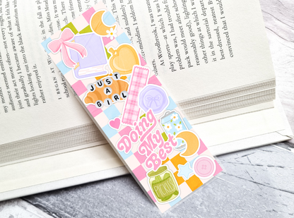 Just A Girl Doing My Best Collage Bookmark