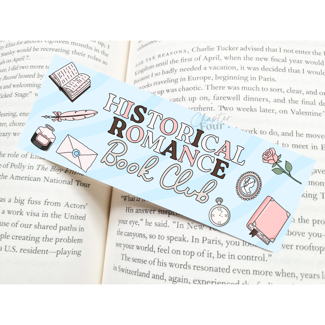 Historical Romance Book Club Bookmark