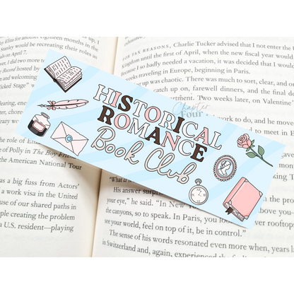 Historical Romance Book Club Bookmark