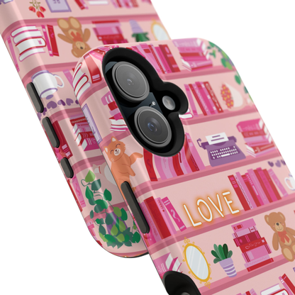 Romance Bookshelf Phone Case | Magnetic Compatible, Dual Layer Protection