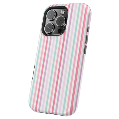 Summer Stripes Phone Case | Magnetic Compatible, Dual Layer Protection