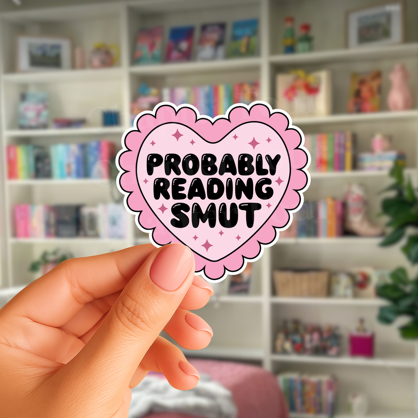 Probably Reading Smut Heart Sticker