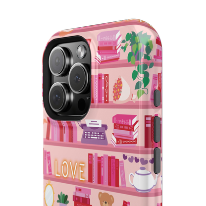 Romance Bookshelf Phone Case | Magnetic Compatible, Dual Layer Protection