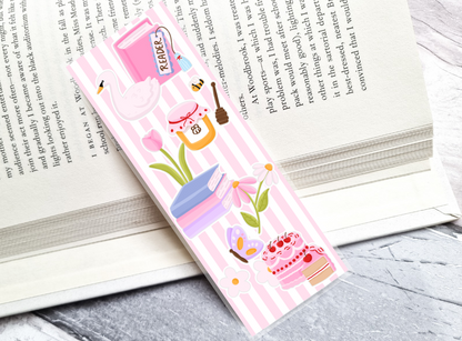 Spring Reader Collage Bookmark