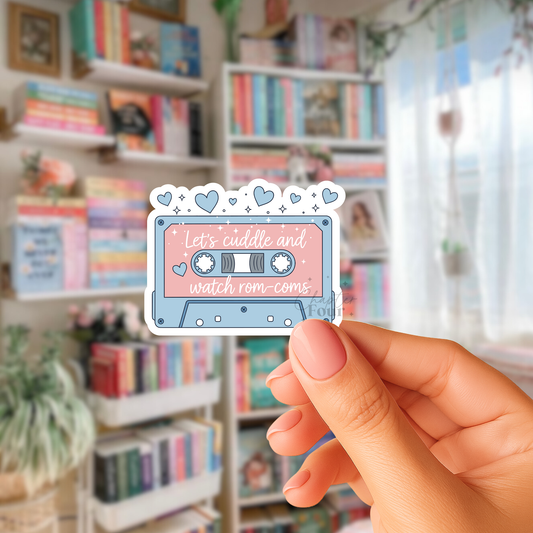 Let's Cuddle And Watch Rom-Coms Sticker