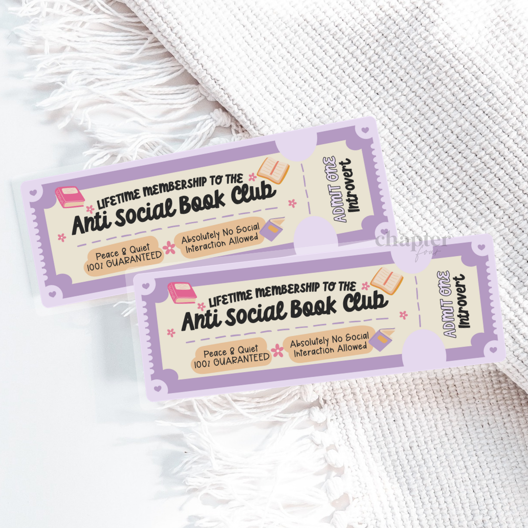 Anti Social Book Club Bookmark