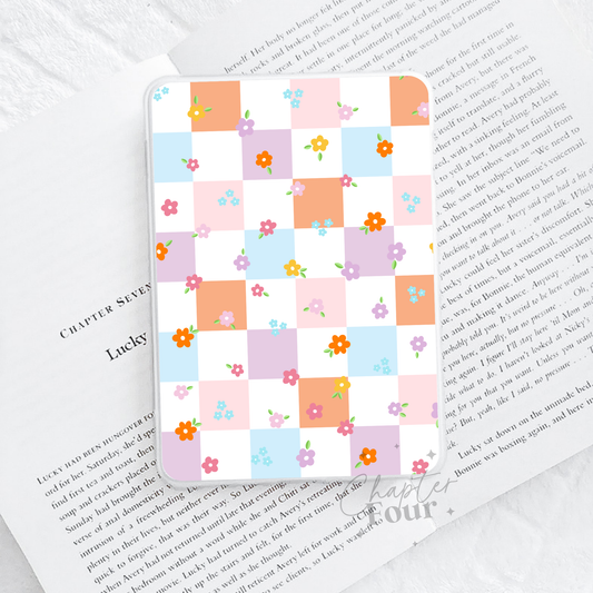 Mini Floral Checker E-Reader Insert