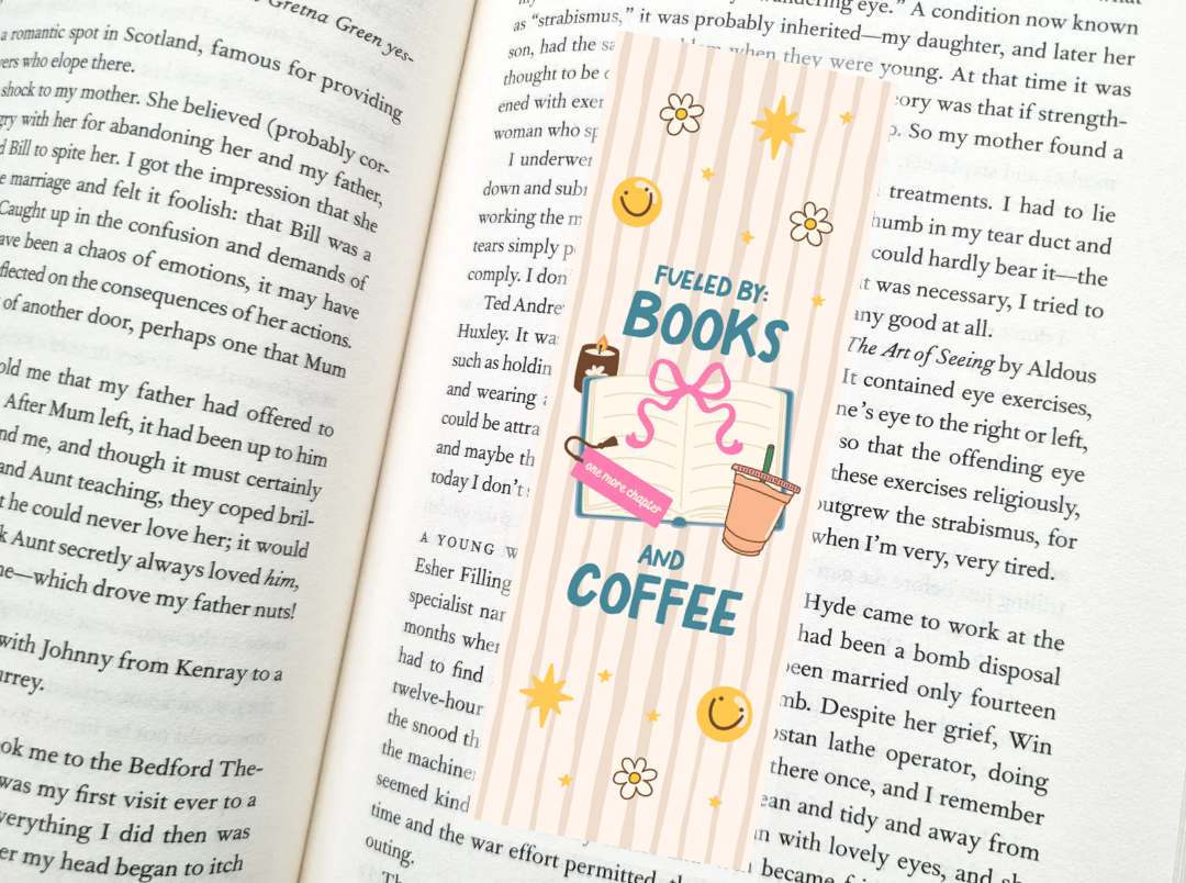 Fueled By Books And Coffee Bookmark