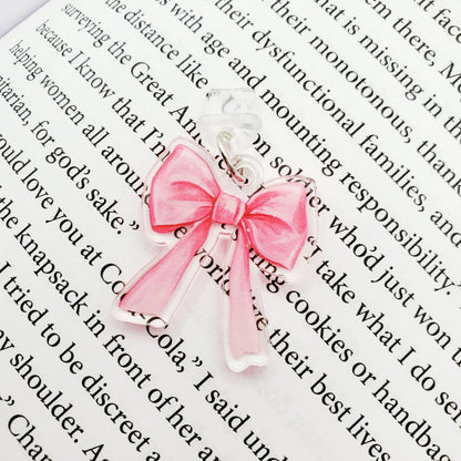 Pink Bow Double-Sided Dust Plug Charm