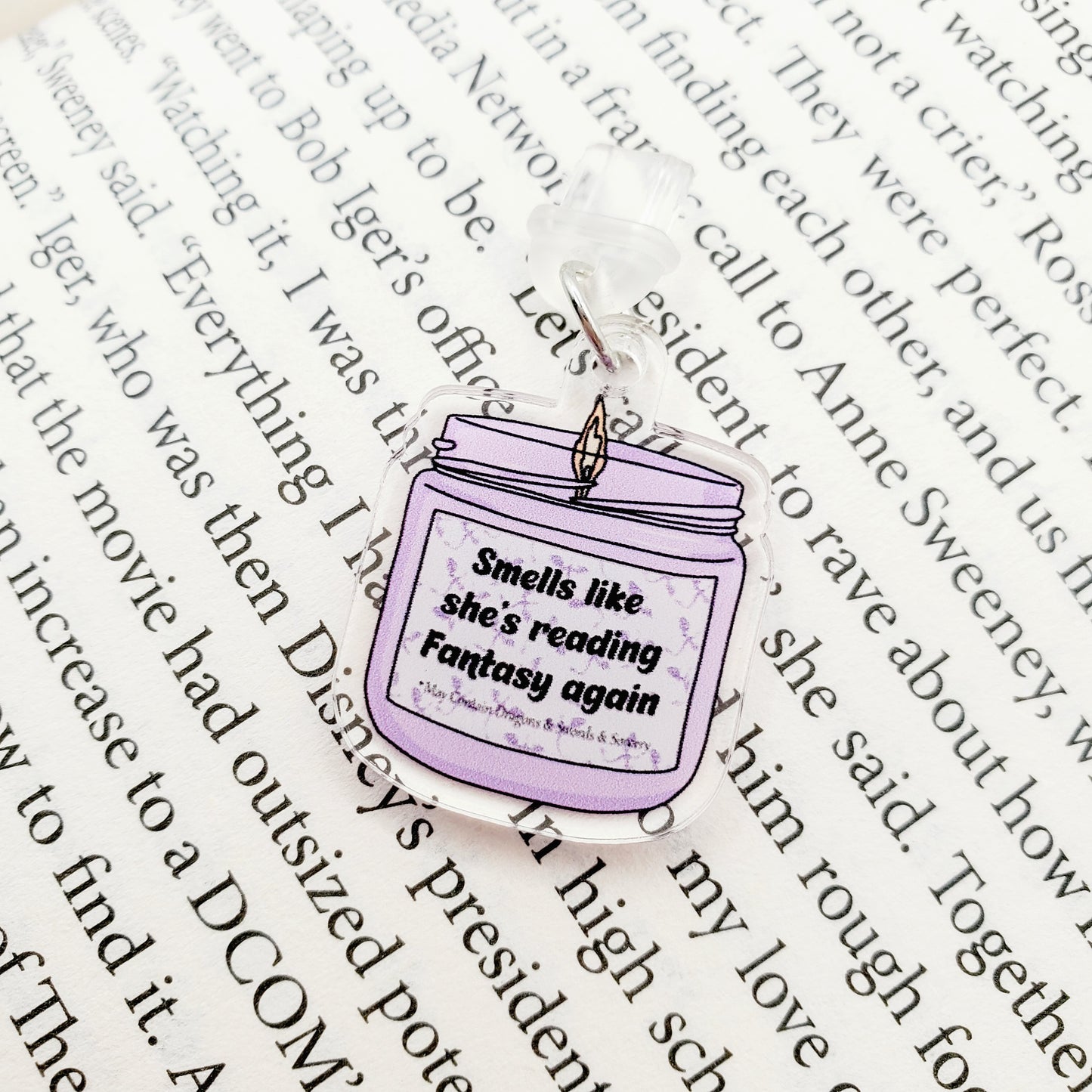 Smells Like She's Reading Fantasy Again Candle Dust Plug Charm