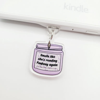 Smells Like She's Reading Fantasy Again Candle Dust Plug Charm