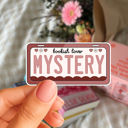 Bookish Lover Mystery Plate Sticker