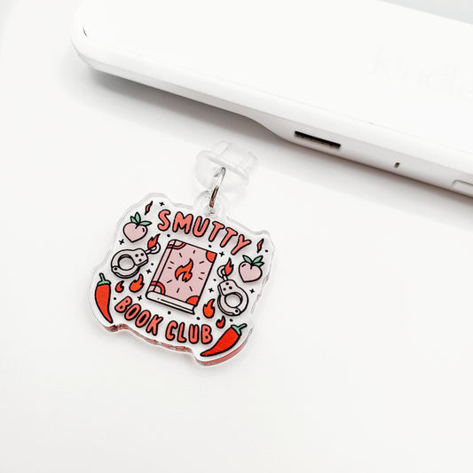 Smutty Book Club Dust Plug Charm