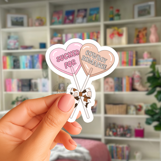 Sucker For Cowboy Romance Sticker