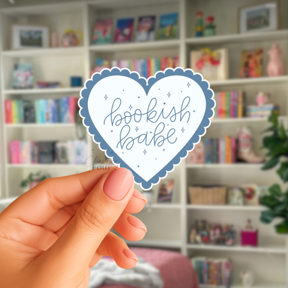 Bookish Babe Heart Sticker